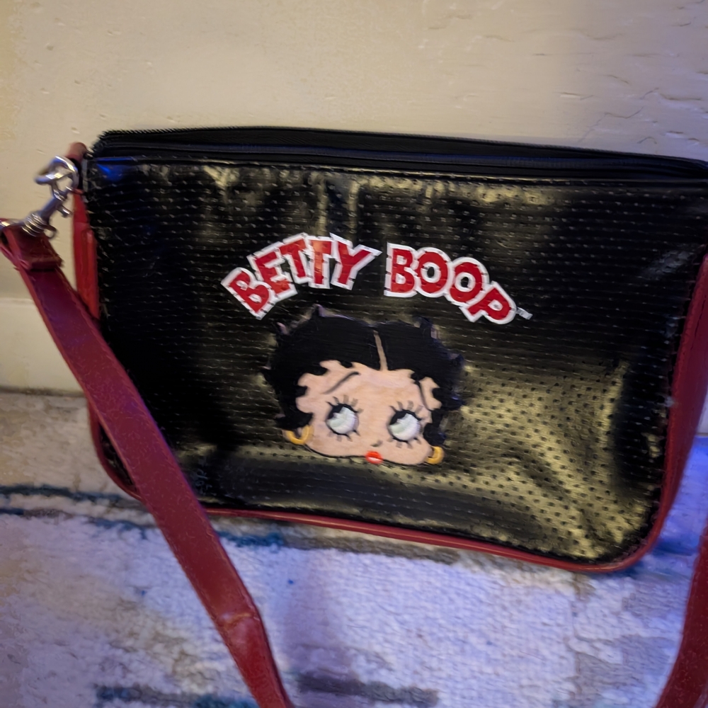 Betty Boop Black and Red Crossbody Bag